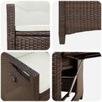 vidaXL Chaises de jardin inclinables 56 x 60 x 112 cm acier