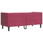 vidaXL Canapé Chesterfield avec traversins 2 places velours