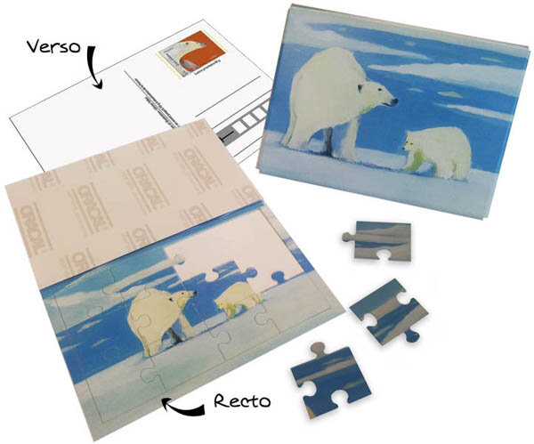 Prêt-à-Poster carte puzzle ours polaire