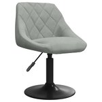 vidaXL Chaises pivotantes à manger lot de 6 gris clair velours