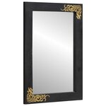 vidaXL Miroir de salle de bain Noir et argent 70 x 50 x 2 5 cm