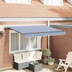 vidaXL Auvent Rétractable Bleu 300 x 200 cm tissu
