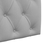 vidaXL Tête de lit suspendue Avec lumière LED Gris nuage Tissu
