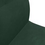 vidaXL Fauteuil de sol ajustable Vert foncé Velours