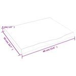 vidaXL Dessus de table 60x50x(2-4) cm bois de chêne massif non traité