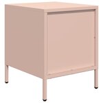 vidaXL Tables de chevet 2 Pièces rose 35x39x43 5 cm acier