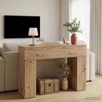 vidaXL Table basse Chêne artisanal 102 x 35 x 75 cm Bois d'ingénierie