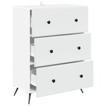 vidaXL Armoire à tiroirs Blanc 66 x 34 5 x 90 cm Bois d'ingénierie