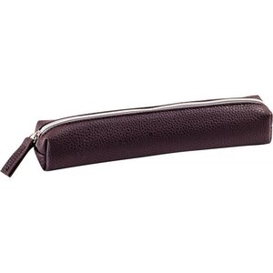 Mini trousse en similicuir marron