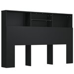 vidaXL Armoire de tête de lit Noir 160x19x103 5 cm