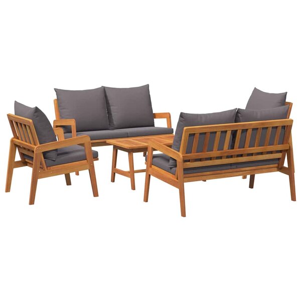 vidaXL Ensemble bistrot 5 Pièces Marron 75 x 45 x 38cm
