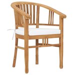 vidaXL Ensemble à manger de jardin 5Pièces avec coussins bois teck solide