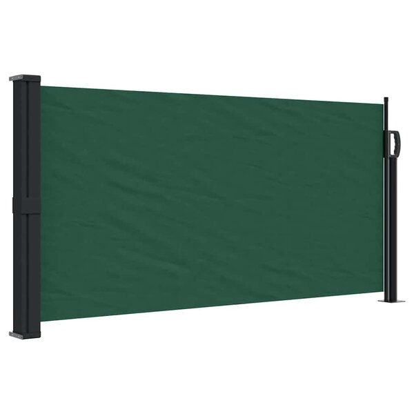 vidaXL Auvent latéral rétractable vert foncé 100x500 cm