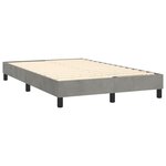 vidaXL Sommier à lattes de lit avec matelas LED Gris clair 120x200 cm