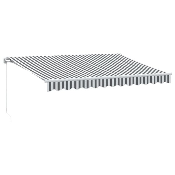 vidaXL Auvent manuel rétractable avec LED anthracite blanc 350x250 cm