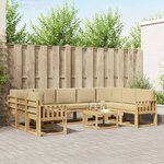 vidaXL Ensemble de canapés d'extérieur 10 Pièces Blanc et Beige