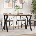 vidaXL Pieds de table à manger cadre en Y 120x60x73 cm acier