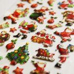 Stickers mousse 3D - Pères Noël