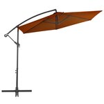 vidaXL Parasol déporté avec mât en aluminium Terre cuite 300 cm