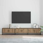 vidaXL Meuble TV chêne artisanal 240 x 35 x 41 cm Bois d'ingénierie