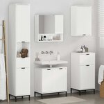 vidaXL Ensemble de mobilier de salle de bain avec tiroir Blanc