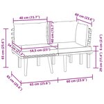 vidaXL Salon de jardin 2 Pièces avec coussins Bois d'acacia solide