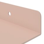 vidaXL Étagère flottante 2 Pièces Rose 60 x 8 5 x 2 5 cm Acier