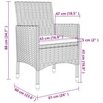 vidaXL Mobilier à dîner de jardin coussins 7 Pièces Résine tressée Verre