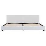 vidaXL Cadre de lit Blanc Similicuir 180 x 200 cm
