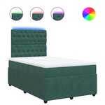 vidaXL Sommier à lattes de lit et matelas Vert foncé 120x200cm Velours