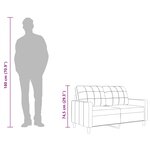 vidaXL Canapé à 2 places Gris foncé 120 cm Tissu