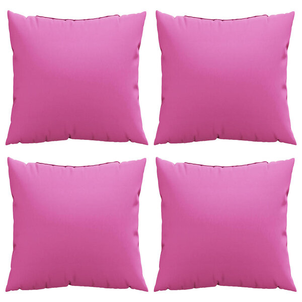 vidaXL Coussins décoratifs 4 Pièces Rose 40 x 40 cm tissu
