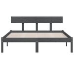 vidaXL Cadre de lit sans matelas gris bois massif 120x200 cm