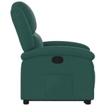 vidaXL Fauteuil inclinable vert foncé tissu