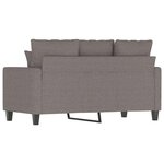 vidaXL Canapé à 2 places Taupe 120 cm Tissu