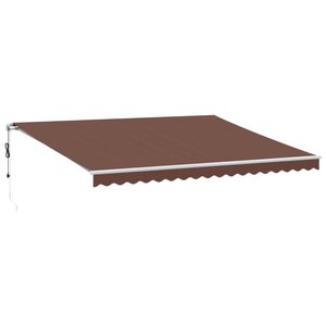 vidaXL Auvent rétractable automatique avec LED marron 450x350 cm