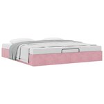 vidaXL Cadre de lit ottoman sans matelas rose 200x200 cm velours