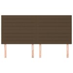 vidaXL Tête de lit marron foncé 160 x 5 x 118/128 cm Tissu
