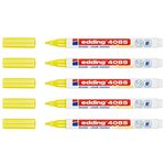 Marqueur Craie Liquide 4085 Jaune fluo Pointe Ronde 1-2 mm x 5 EDDING