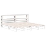 vidaXL Tête de lit avec étagères blanc 200 cm bois massif de pin