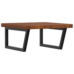 vidaXL Étagère de vasque murale acier et bois de chêne massif