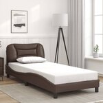 vidaXL Cadre de lit sans matelas Hvar marron 90x200 cm similicuir