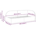 vidaXL Cadre de lit d'angle avec tête de lit Rose 90 x 200 cm Velours