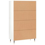 vidaXL Buffet haut blanc brillant 69 5x31x115 cm bois d'ingénierie