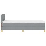 vidaXL Lit avec sommier et matelas Gris clair 90x200 cm Tissu