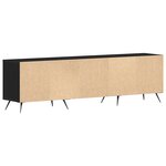 vidaXL Meuble TV Noir 150x30x44 5 cm en bois d'ingénierie