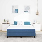 vidaXL Matelas de Lit avec matelas Bleu 140 x 200 cm tissu