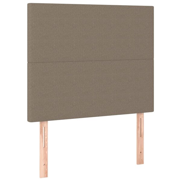 vidaXL Têtes de lit 2 Pièces Taupe 90x5x78/88 cm Tissu