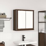 vidaXL Armoire murale de salle de bain miroir chêne marron 60x21x60 cm