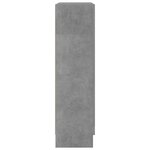 vidaXL Armoire à vitrine Gris béton 82 5x30 5x115 cm Bois d'ingénierie